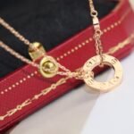 [Eternal Jewelry]LOVE NECKLACE ADJUSTABLE ROSE GOLD 2 DIAMOND - Image 2