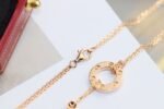 [Eternal Jewelry]LOVE NECKLACE ADJUSTABLE ROSE GOLD 2 DIAMOND - Image 7