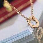 [Eternal Jewelry]LOVE NECKLACE ADJUSTABLE ROSE GOLD 2 DIAMOND - Image 4