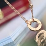 [Eternal Jewelry]LOVE NECKLACE ADJUSTABLE ROSE GOLD 2 DIAMOND - Image 3