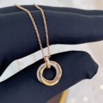 [Eternal Jewelry]TRINITY NECKLACE SILVER GOLD PINK GOLD DIAMONDS - Image 3