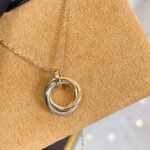 [Eternal Jewelry]TRINITY NECKLACE SILVER GOLD PINK GOLD DIAMONDS - Image 9