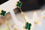 [Eternal Jewelry]CLOVER EARRINGS GOLD MALACHITE DIAMOND 3 MOTIF - Image 4