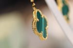 [Eternal Jewelry]CLOVER EARRINGS GOLD MALACHITE DIAMOND 3 MOTIF - Image 9
