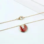 [Eternal Jewelry]AMULETTE GOLD CARNELIAN ONYX NECKLACE - Image 3