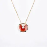 [Eternal Jewelry]AMULETTE GOLD CARNELIAN ONYX NECKLACE - Image 2