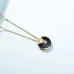 [Eternal Jewelry]AMULETTE GOLD CARNELIAN ONYX NECKLACE - Image 6