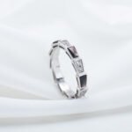 [Eternal Jewelry]SERPENTI RING SILVER  DIAMOND BLACK MOP 3MM - Image 3