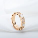 [Eternal Jewelry]SERPENTI RING PINK GOLD MOP DIAMOND PAVED 4MM