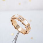 [Eternal Jewelry]SERPENTI RING PINK GOLD MOP DIAMOND PAVED 4MM - Image 5