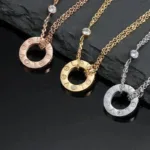 [Eternal Jewelry]LOVE NECKLACE 16MM 2 DIAMONDS - Image 5