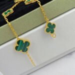 [Eternal Jewelry]MAGIC CLOVER MALACHITE GOLD BRACELET 5 MOTIFS - Image 4