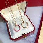 [Eternal Jewelry]JUSTE NECKLACE GOLD RED DIAMONDS - Image 5