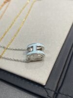 [Eternal Jewelry]POP H LIGHT BLUE NECKLACE - Image 4