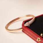 [Eternal Jewelry]PANTHERE ROSE GOLD DIAMOND OPEN BRACELET - Image 3