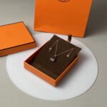 [Eternal Jewelry]CONSTANCE BLACK PEDANT PINK GOLD NECKLACE - Image 4