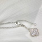 [Eternal Jewelry]CLOVER 5 MOTIFS SILVER DIAMONDS NECKLACE - Image 6