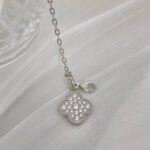 [Eternal Jewelry]CLOVER 5 MOTIFS SILVER DIAMONDS NECKLACE - Image 7