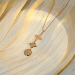 [Eternal Jewelry]STAR AND SUN DIAMOND PINK GOLD NECKLACE - Image 4
