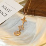 [Eternal Jewelry]STAR AND SUN DIAMOND PINK GOLD NECKLACE - Image 6