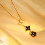 [Eternal Jewelry]STAR AND SUN ONYX PINK GOLD NECKLACE - Image 5