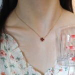 [Eternal Jewelry]SUN PEDANT PINK GOLD 1 DIAMOND NECKLACE - Image 9