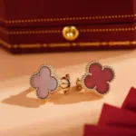 [Eternal Jewelry]CLOVER MEDIUM 1 MOTIFS CARNELIAN  EARRINGS - Image 6