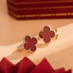[Eternal Jewelry]CLOVER MEDIUM 1 MOTIFS CARNELIAN  EARRINGS - Image 9