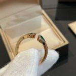 [Eternal Jewelry]DREAM MALACHITE DIAMOND OPEN RING - Image 5