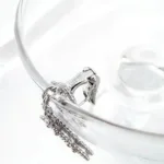 [Eternal Jewelry]CLOVER 2 MOTIFS  DIAMOND ONYX EARRINGS SILVER - Image 8