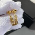[Eternal Jewelry]LOVE DIAMOND GOLD HOOP EARRINGS - Image 2