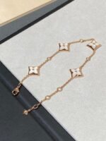 [Eternal Jewelry]STAR 4 MOTIF MOP DIAMOND PINK GOLD BRACELET - Image 6