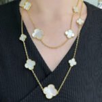 [Eternal Jewelry]CLOVER 16 MOTIF WHITE MOP GOLD NECKLACE - Image 2