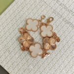 [Eternal Jewelry]CLOVER BRACELET 5 MOTIF WHITE MOP PINK GOLD - Image 3