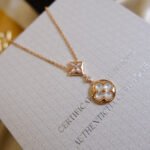 [Eternal Jewelry]STAR AND SUN WHITE MOP 2 MOTIF PINK GOLD NECKLACE - Image 2