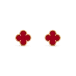[Eternal Jewelry]CLOVER MEDIUM 1 MOTIFS CARNELIAN  EARRINGS - Image 2