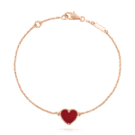 [Eternal Jewelry]HEART CARNELIAN PINK GOLD BRACELET - Image 2