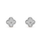 [Eternal Jewelry]CLOVER MINI DIAMOND STUD EARRINGS