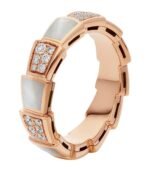 [Eternal Jewelry]SERPENTI RING PINK GOLD MOP DIAMOND PAVED 4MM - Image 2