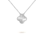 [Eternal Jewelry]CLOVER  15MM DIAMOND LASER NECKLACE SILVER - Image 2