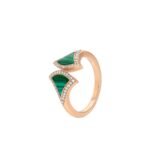 [Eternal Jewelry]DREAM MALACHITE DIAMOND OPEN RING - Image 2
