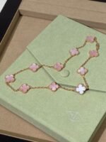 [Eternal Jewellery] Pink Necklace with Ten Clover Designs - Image 5