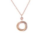 [Eternal Jewelry]TRINITY SILVER GOLD PINK GOLD NECKLACE - Image 2