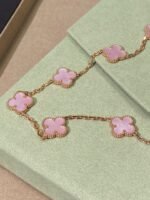 [Eternal Jewellery] Pink Necklace with Ten Clover Designs - Image 8
