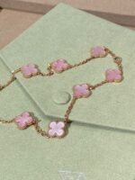 [Eternal Jewellery] Pink Necklace with Ten Clover Designs - Image 9