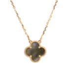 [Eternal Jewelry]CLOVER 15MM  GRAY MOTHER OF PEARL NECKLACE - Image 2