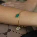 [Eternal Jewelry]LUCKY SPRING 5 MOTIF GOLD BRACELET - Image 13