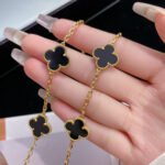 [Eternal Jewelry]CLOVER 10 MOTIFS ONYX NECKLACE - Image 2
