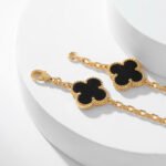 [Eternal Jewelry]CLOVER 10 MOTIFS ONYX NECKLACE - Image 8