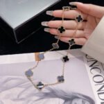 [Eternal Jewelry]CLOVER 10 MOTIFS ONYX NECKLACE - Image 13